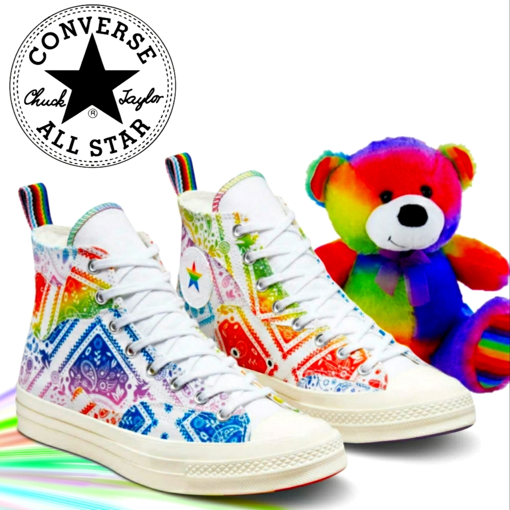 Converse Chuck Taylor Chuck 70 Unity Unisex Pride High Top Rainbow Sneakers 7 - Picture 17 of 17